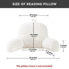 Faux Fur Reading Pillow Cover Soft Washable No Pillow Core