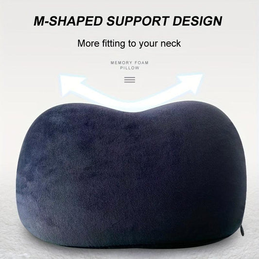 Portable U Shape Memory Foam Pillow for Travel Nap - Removable Washable