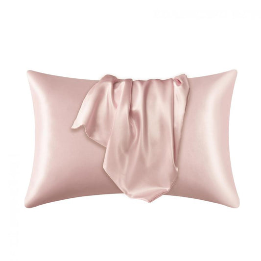 2pcs Satin Pillow Cases Soft & Breathable Envelope Closure Smooth Pillow Cover