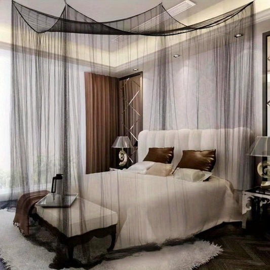 Large Mosquito Net Four Corner Bed Canopy for Bedroom Guest Room Dorm Room