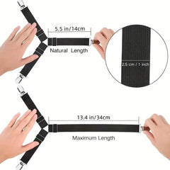 4pcs Bed Sheet Holders Adjustable Sofa Bed Sheet Clips Anti-slip Buckles