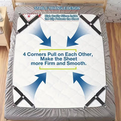 4pcs Bed Sheet Holders Adjustable Sofa Bed Sheet Clips Anti-slip Buckles