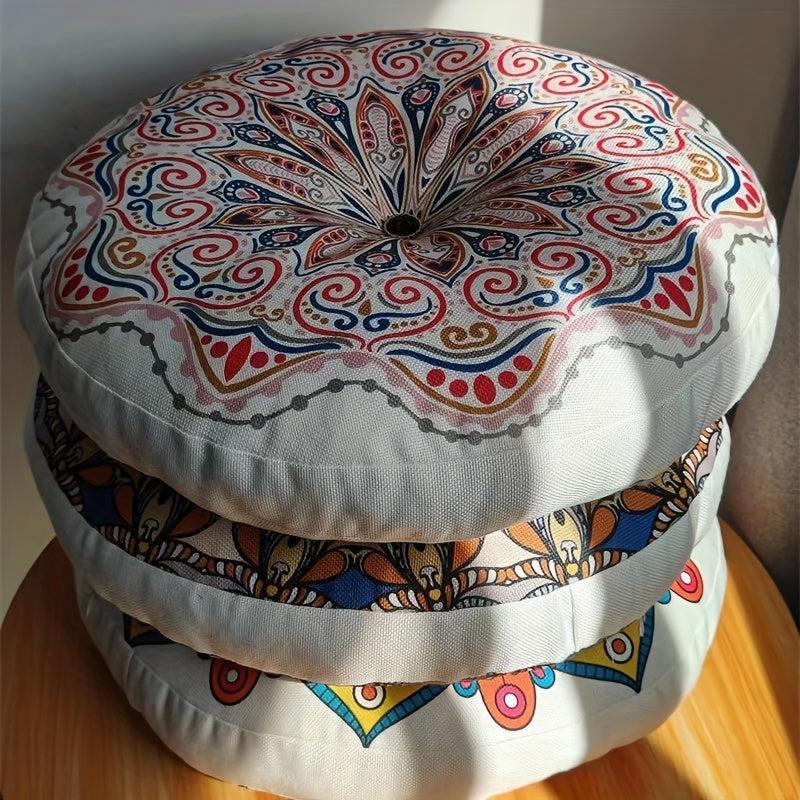 Round Yoga Cushion Comfortable Wear-resistant Cotton Linen Floor Pillow