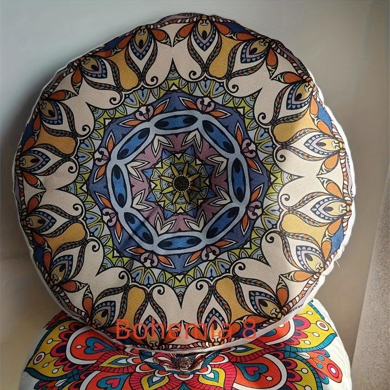 Round Yoga Cushion Comfortable Wear-resistant Cotton Linen Floor Pillow