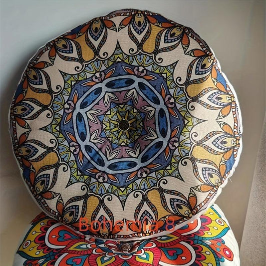 Round Yoga Cushion Comfortable Wear-resistant Cotton Linen Floor Pillow