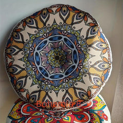 Round Yoga Cushion Comfortable Wear-resistant Cotton Linen Floor Pillow
