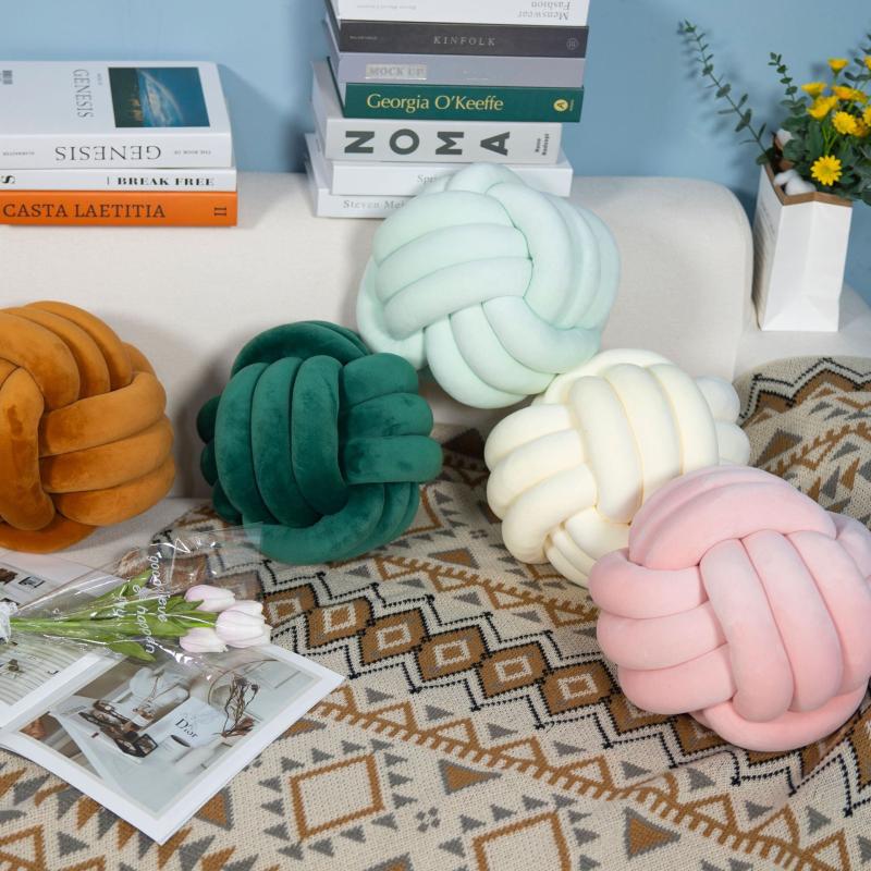 Soft Knotted Pillow for Sofa Chair Bed Lumbar Support