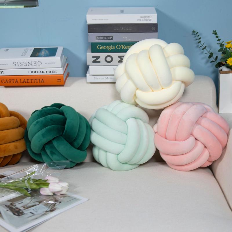 Soft Knotted Pillow for Sofa Chair Bed Lumbar Support