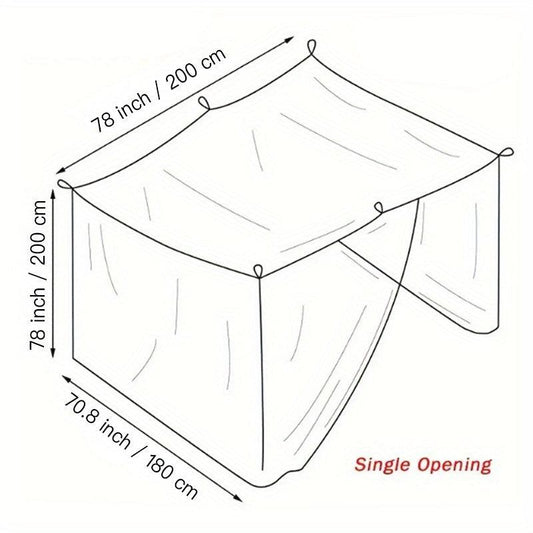 Single Opening Mosquito Net for Outdoor Use