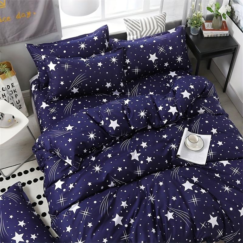 Starry Sky Duvet Cover Set Soft Comfortable Breathable Bedding Set