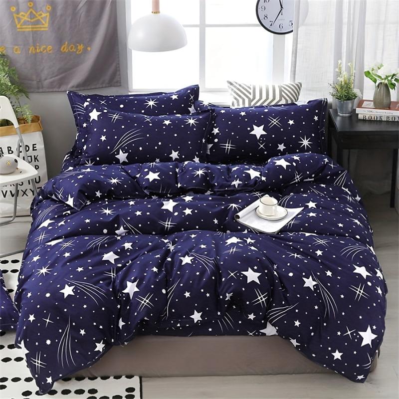 Starry Sky Duvet Cover Set Soft Comfortable Breathable Bedding Set