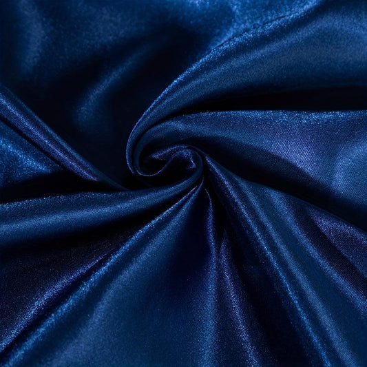 Navy Satin Fitted Sheet Dust Proof Soft Comfortable Mattress Protector