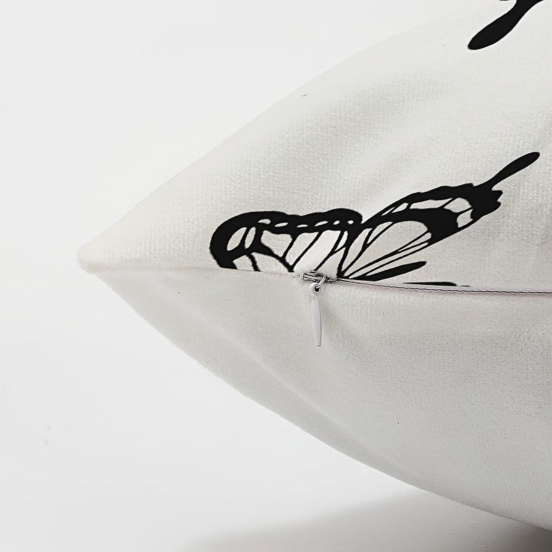Butterfly Printed Pillowcase - Single Sided Pillow Cover