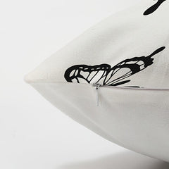 Butterfly Printed Pillowcase - Single Sided Pillow Cover