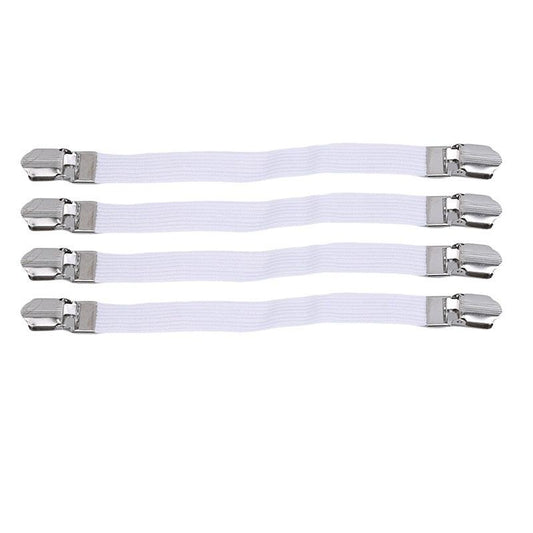 4pcs Bed Sheet Fixers Tablecloth Fixing Belt Anti-slip Sheet Buckles