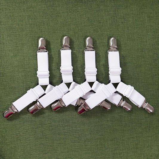 4PCS Triangle Bed Sheet Holder Elastic Suspenders Bed Sheet Straps
