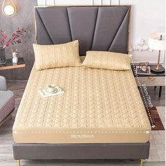 3pcs Waterproof Fitted Sheet Set Dustproof Non slip Mattress Protector