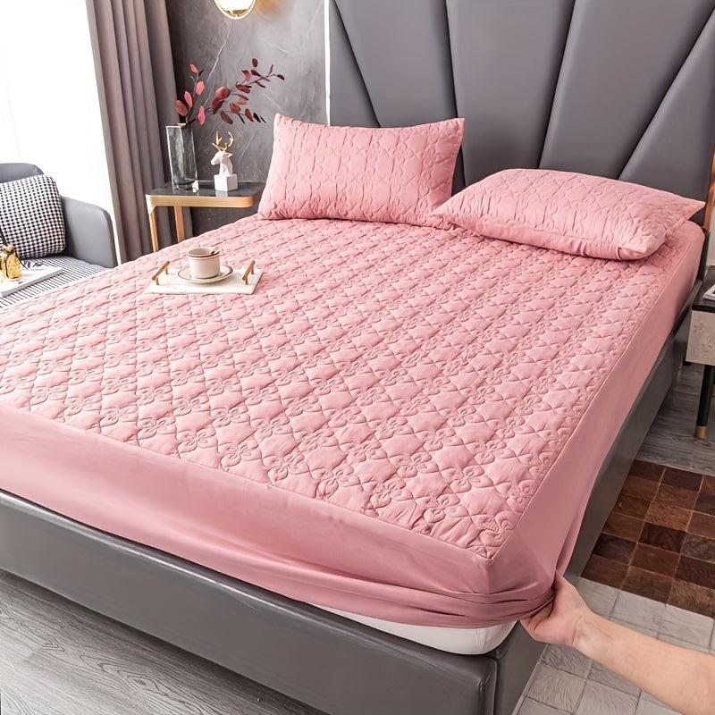 3pcs Waterproof Fitted Sheet Set Dustproof Non slip Mattress Protector