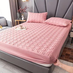 3pcs Waterproof Fitted Sheet Set Dustproof Non slip Mattress Protector