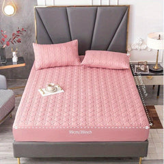 3pcs Waterproof Fitted Sheet Set Dustproof Non slip Mattress Protector