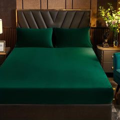 Cozy Crystal Velvet Fitted Sheet Set - Non-slip, Warm Mattress Cover