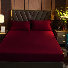 Cozy Crystal Velvet Fitted Sheet Set - Non-slip, Warm Mattress Cover