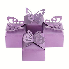 10pcs Hollow Butterfly Candy Box Party Wedding Birthday Decoration Box