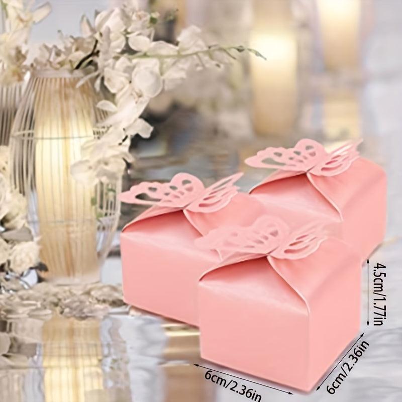 10pcs Hollow Butterfly Candy Box Party Wedding Birthday Decoration Box