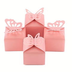 10pcs Hollow Butterfly Candy Box Party Wedding Birthday Decoration Box