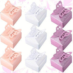 10pcs Hollow Butterfly Candy Box Party Wedding Birthday Decoration Box