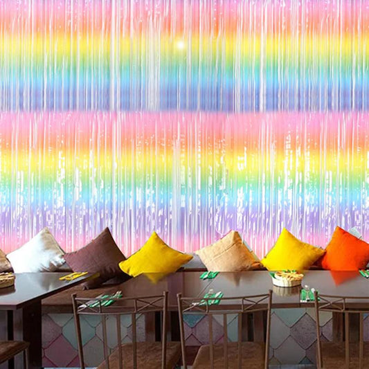 Colorful Macaroon Rain Curtain for Birthday Party Decoration