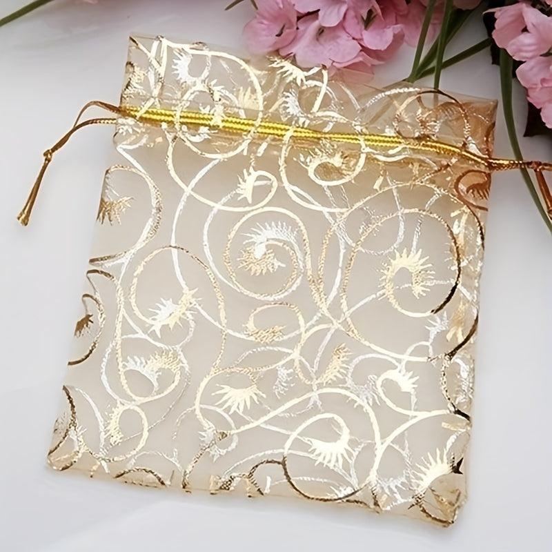 Stylish Organza Drawstring Bags for Jewelry Party Festive Cosmetics and Candy