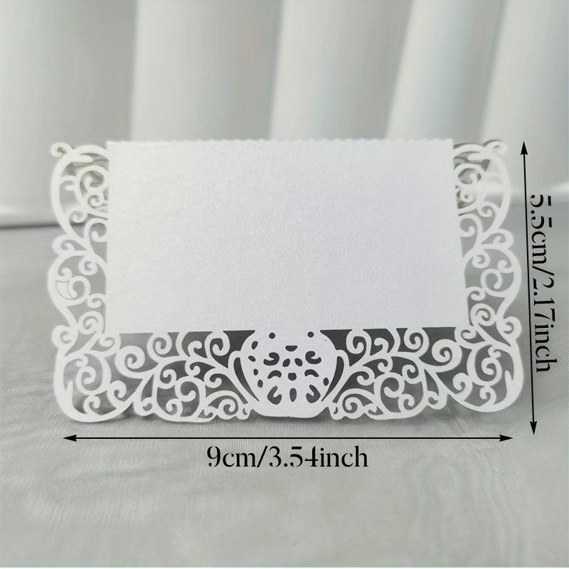 50pcs Lace Place Cards Seat Assignment Label Home Decor Wedding Party Supplies