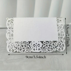 50pcs Lace Place Cards Seat Assignment Label Home Decor Wedding Party Supplies