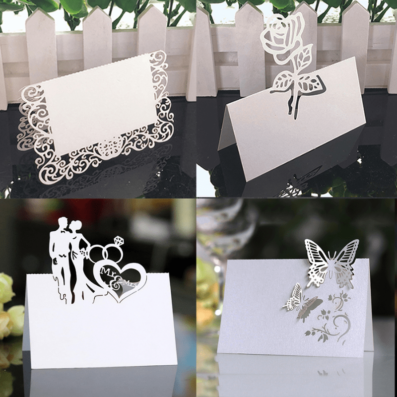 50pcs Lace Place Cards Seat Assignment Label Home Decor Wedding Party Supplies