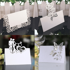 50pcs Lace Place Cards Seat Assignment Label Home Decor Wedding Party Supplies