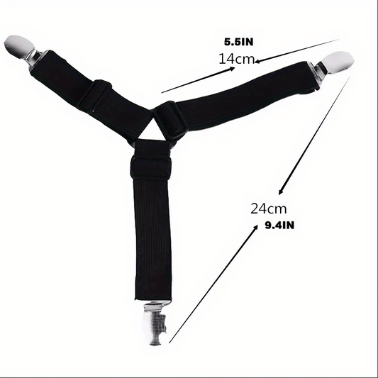 Adjustable Bed Sheet Fixers, Sofa Tablecloth Fixing Belt - Anti-slip Clips