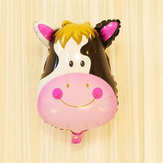 1pc Oversized Cow Head Aluminum Film Balloon Forest Party Decoration
