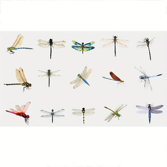 30 Waterproof Dragonfly Stickers for Decoration