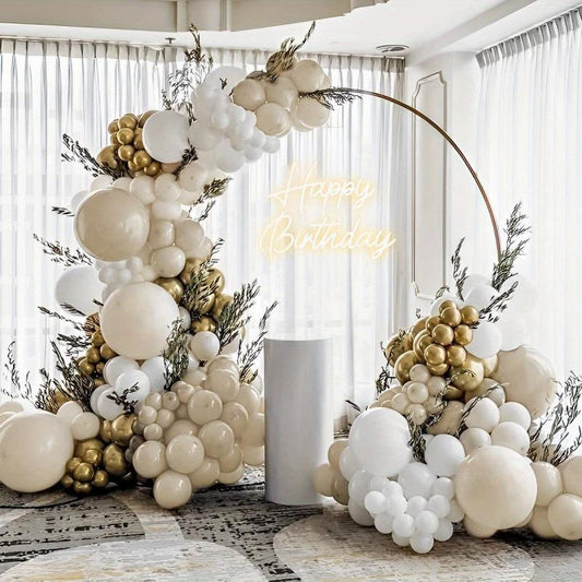 Boho Balloon Garland Kit Sand Beige Golden Bridal Shower Wedding