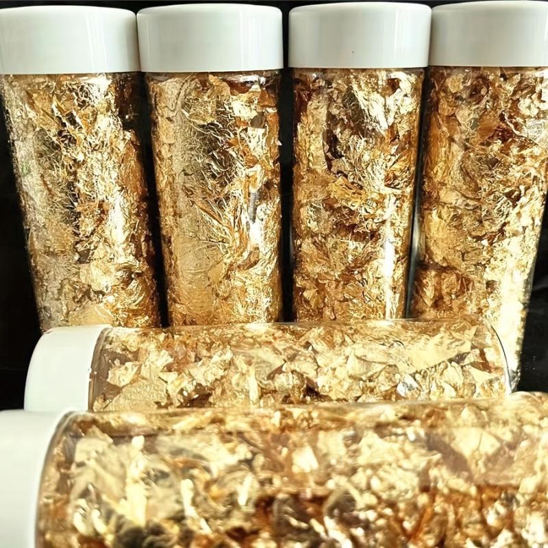 Golden Foil Cake Decoration Shards - Ice Cream Mousse Pastry Paper