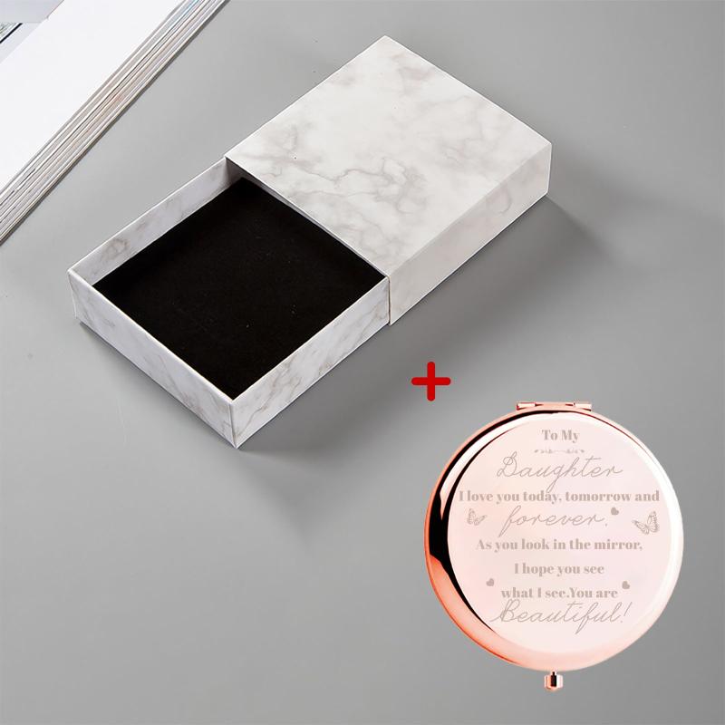 Daughter Compact Mirror - Gorgeous Rose Golden Makeup Mirror