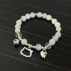 Boho Cat Head Quartz Bracelet Vintage Style Jewelry for Women