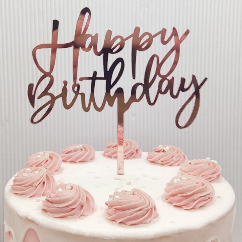 Acrylic Letter Cake Insert Happy Birthday Cake Topper