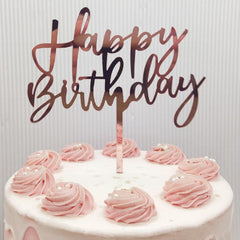Acrylic Letter Cake Insert Happy Birthday Cake Topper