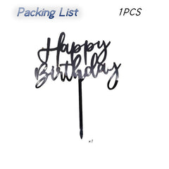 Acrylic Letter Cake Insert Happy Birthday Cake Topper