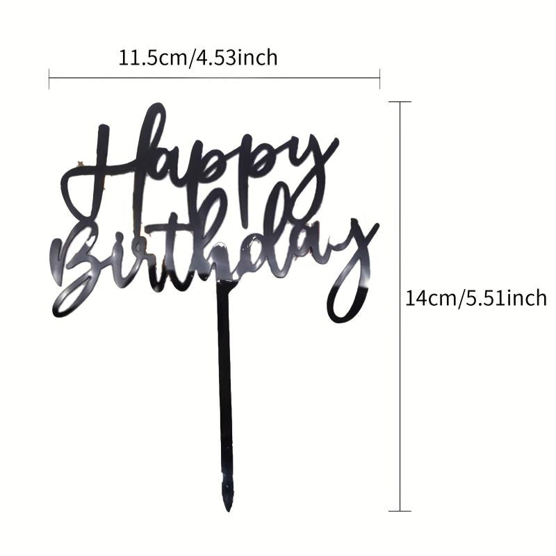 Acrylic Letter Cake Insert Happy Birthday Cake Topper