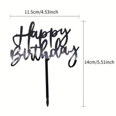 Acrylic Letter Cake Insert Happy Birthday Cake Topper