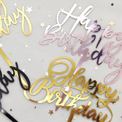 Acrylic Letter Cake Insert Happy Birthday Cake Topper