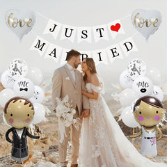 Just Married Paper Wedding Banner Decoration